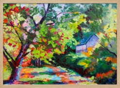 Autumn Comes To Bucks County - Stretched Canvas, Poster Or Fine Art Print(Autumn Comes To Bucks County Stretched Canvas Poster Or Fine Art Print) -Heart Wall Art Store pictufy light wood horizontal 50x70 2786425