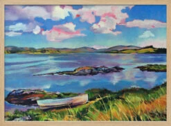 Boat On The Lake - Stretched Canvas, Poster Or Fine Art Print(Boat On The Lake Stretched Canvas Poster Or Fine Art Print 1) -Heart Wall Art Store pictufy light wood horizontal 50x70 2786576