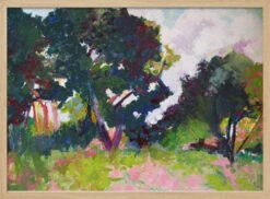 Trees In The Distance - Stretched Canvas, Poster Or Fine Art Print(Trees In The Distance Stretched Canvas Poster Or Fine Art Print) -Heart Wall Art Store pictufy light wood horizontal 50x70 2786695