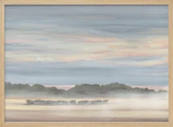 Buffalos In Botswana - Stretched Canvas, Poster Or Fine Art Print(Buffalos In Botswana Stretched Canvas Poster Or Fine Art Print) -Heart Wall Art Store pictufy light wood horizontal 50x70 3019970