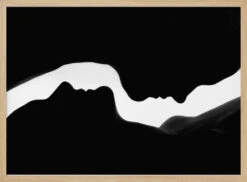 The Profiles Of Two Women - Stretched Canvas, Poster Or Fine Art Print(The Profiles Of Two Women Stretched Canvas Poster Or Fine Art Print) -Heart Wall Art Store pictufy light wood horizontal 50x70 334527