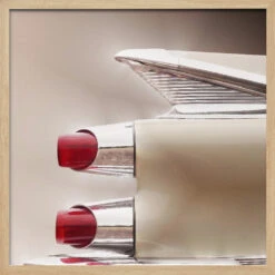 American Classic Car Custom Royal 1959 Tail Fin - Square Stretched Canvas, Poster Or Fine Art Print(American Classic Car Custom Royal 1959 Tail Fin Square Stretched Canvas Poster Or Fine Art Print) -Heart Wall Art Store pictufy light wood square 50x70 2336080