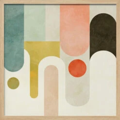 Runde Shapes Kopie - Square Stretched Canvas, Poster Or Fine Art Print(Runde Shapes Kopie Square Stretched Canvas Poster Or Fine Art Print) -Heart Wall Art Store pictufy light wood square 50x70 2552788