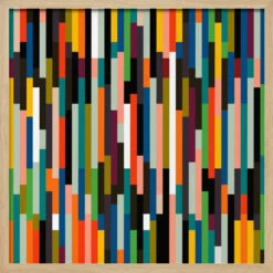 Stripes Retro Big - Square Stretched Canvas, Poster Or Fine Art Print(Stripes Retro Big Square Stretched Canvas Poster Or Fine Art Print) -Heart Wall Art Store pictufy light wood square 50x70 2552883