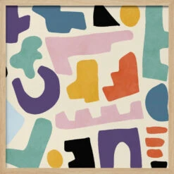 Pattern3 Mid Bunt 2gros - Square Stretched Canvas, Poster Or Fine Art Print(Pattern3 Mid Bunt 2gros Square Stretched Canvas Poster Or Fine Art Print) -Heart Wall Art Store pictufy light wood square 50x70 2552946