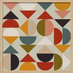 Bauhaus Modern - Square Stretched Canvas, Poster Or Fine Art Print(Bauhaus Modern Square Stretched Canvas Poster Or Fine Art Print) -Heart Wall Art Store pictufy light wood square 50x70 2552985