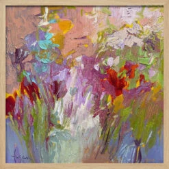 Colorful Bloom Palette - Square Stretched Canvas, Poster Or Fine Art Print(Colorful Bloom Palette Square Stretched Canvas Poster Or Fine Art Print) -Heart Wall Art Store pictufy light wood square 50x70 2570923