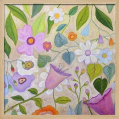 Warm Spring Breeze - Square Stretched Canvas, Poster Or Fine Art Print(Warm Spring Breeze Square Stretched Canvas Poster Or Fine Art Print) -Heart Wall Art Store pictufy light wood square 50x70 2575803