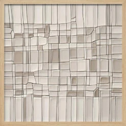 Tiles Nº1 - Square Stretched Canvas, Poster Or Fine Art Print(Tiles Nº1 Square Stretched Canvas Poster Or Fine Art Print) -Heart Wall Art Store pictufy light wood square 50x70 2741149