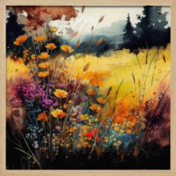 Idyllic Meadow (12) - Square Stretched Canvas, Poster Or Fine Art Print(Idyllic Meadow 12 Square Stretched Canvas Poster Or Fine Art Print) -Heart Wall Art Store pictufy light wood square 50x70 2778932