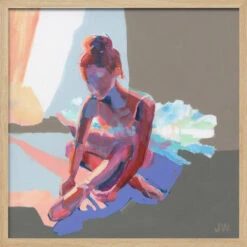 Ballerina Sitting - Square Stretched Canvas, Poster Or Fine Art Print(Ballerina Sitting Square Stretched Canvas Poster Or Fine Art Print) -Heart Wall Art Store pictufy light wood square 50x70 2787297