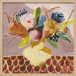 Mauve Bouquet - Square Stretched Canvas, Poster Or Fine Art Print(Mauve Bouquet Square Stretched Canvas Poster Or Fine Art Print) -Heart Wall Art Store pictufy light wood square 50x70 2787372