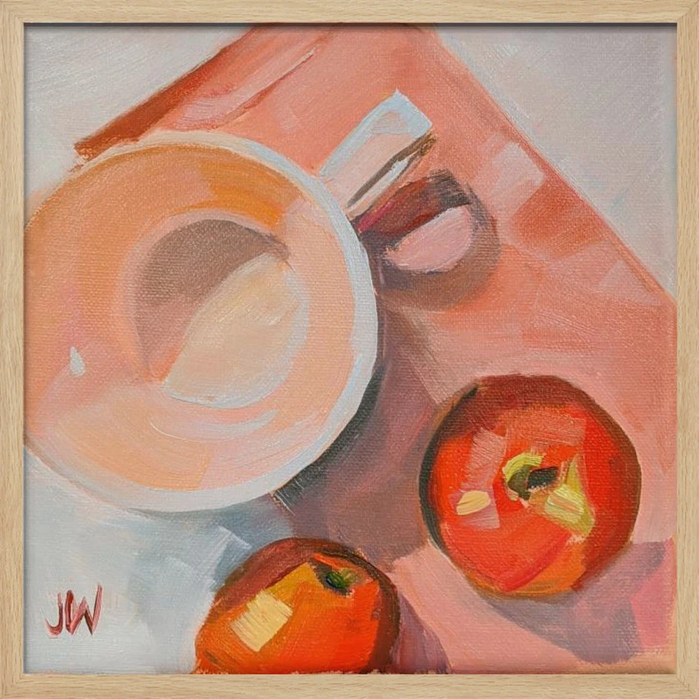 Peach Tea Cup - Square Stretched Canvas, Poster Or Fine Art Print(Peach Tea Cup Square Stretched Canvas Poster Or Fine Art Print) 3 Peach Tea Cup - Square Stretched Canvas, Poster Or Fine Art Print(Peach Tea Cup Square Stretched Canvas Poster Or Fine Art Print) - Image 3