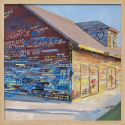 Tattoo Barn - Square Stretched Canvas, Poster Or Fine Art Print(Tattoo Barn Square Stretched Canvas Poster Or Fine Art Print) -Heart Wall Art Store pictufy light wood square 50x70 2787410