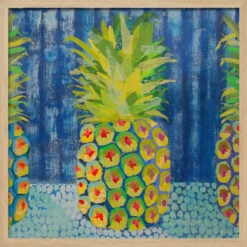 Pineapple - Square Stretched Canvas, Poster Or Fine Art Print(Pineapple Square Stretched Canvas Poster Or Fine Art Print) -Heart Wall Art Store pictufy light wood square 50x70 2787423