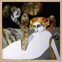 Flora - Square Stretched Canvas, Poster Or Fine Art Print(Flora Square Stretched Canvas Poster Or Fine Art Print) -Heart Wall Art Store pictufy light wood square 50x70 2824530