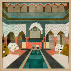 Alhambra Granada Spain - Square Stretched Canvas, Poster Or Fine Art Print(Alhambra Granada Spain Square Stretched Canvas Poster Or Fine Art Print 1) -Heart Wall Art Store pictufy light wood square 50x70 2839430