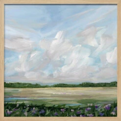 Wind & Wildflowers - Square Stretched Canvas, Poster Or Fine Art Print(Wind Amp Wildflowers Square Stretched Canvas Poster Or Fine Art Print) -Heart Wall Art Store pictufy light wood square 50x70 2844779