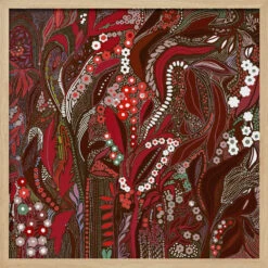 Crimson Isle’s Verdant Secret - Square Stretched Canvas, Poster Or Fine Art Print(Crimson Isle S Verdant Secret Square Stretched Canvas Poster Or Fine Art Print) -Heart Wall Art Store pictufy light wood square 50x70 2847086