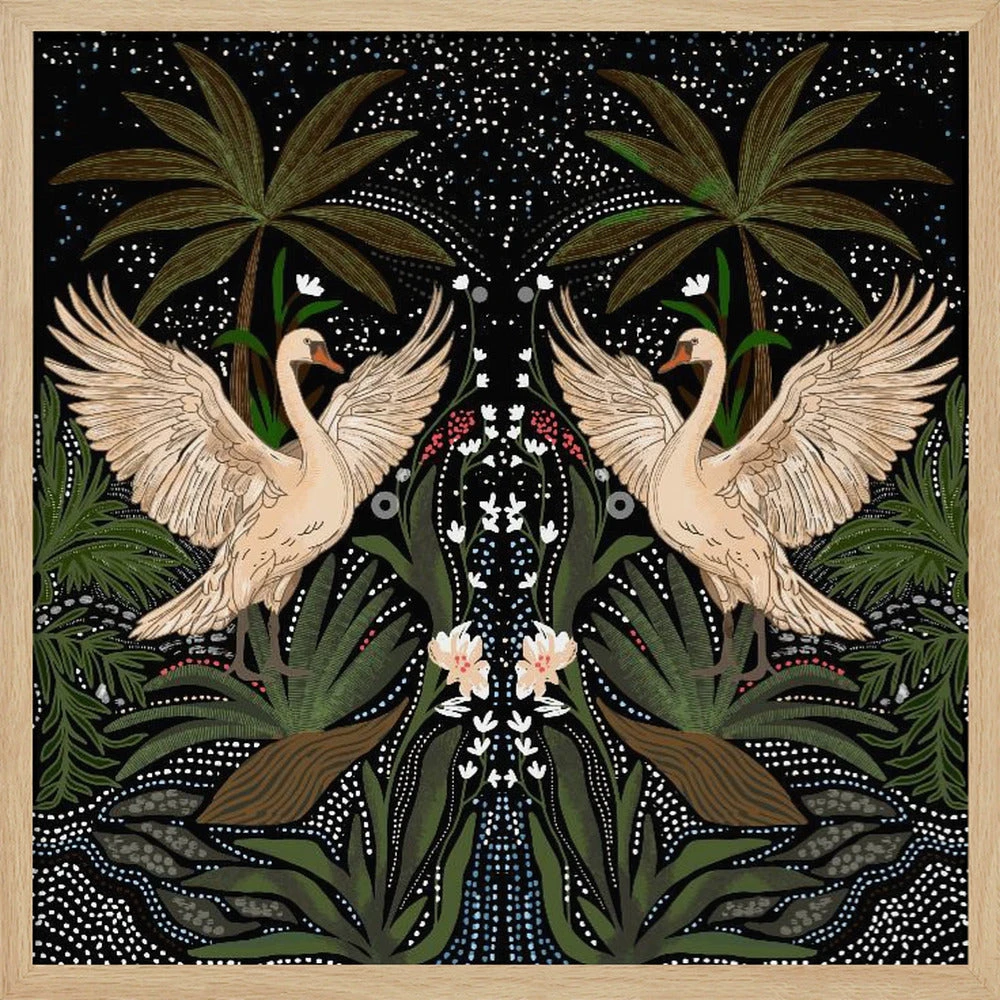 Swan Dance - Square Stretched Canvas, Poster Or Fine Art Print(Swan Dance Square Stretched Canvas Poster Or Fine Art Print) 3 Swan Dance - Square Stretched Canvas, Poster Or Fine Art Print(Swan Dance Square Stretched Canvas Poster Or Fine Art Print) - Image 3