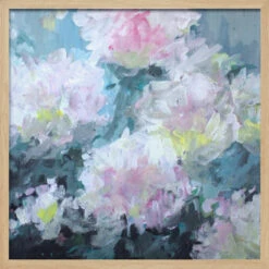 Delicate Pink And White Blossoms - Square Stretched Canvas, Poster Or Fine Art Print(Delicate Pink And White Blossoms Square Stretched Canvas Poster Or Fine Art Print) -Heart Wall Art Store pictufy light wood square 50x70 3135906