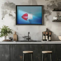 US Classic Car 88 1956 Tail Fin Abstract - Stretched Canvas, Poster Or Fine Art Print(Us Classic Car 88 1956 Tail Fin Abstract Stretched Canvas Poster Or Fine Art Print) -Heart Wall Art Store pictufy rustic kitchen horizontal ratio 5x7 2107975