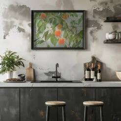 Peaches - Stretched Canvas, Poster Or Fine Art Print(Peaches Stretched Canvas Poster Or Fine Art Print) -Heart Wall Art Store pictufy rustic kitchen horizontal ratio 5x7 2575801