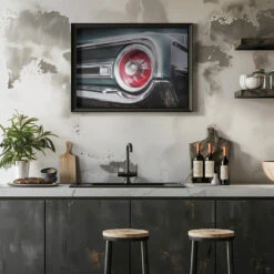 American Classic Car Galaxie 500 1964 Rear - Stretched Canvas, Poster Or Fine Art Print(American Classic Car Galaxie 500 1964 Rear Stretched Canvas Poster Or Fine Art Print) -Heart Wall Art Store pictufy rustic kitchen horizontal ratio 5x7 2585642