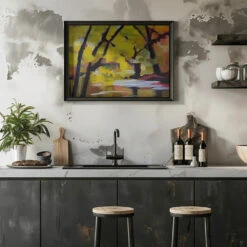 Bulls Island In Autumn - Stretched Canvas, Poster Or Fine Art Print(Bulls Island In Autumn Stretched Canvas Poster Or Fine Art Print) -Heart Wall Art Store pictufy rustic kitchen horizontal ratio 5x7 2786583