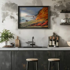 Oregon's Coast - Stretched Canvas, Poster Or Fine Art Print(Oregons Coast Stretched Canvas Poster Or Fine Art Print) -Heart Wall Art Store pictufy rustic kitchen horizontal ratio 5x7 2786657