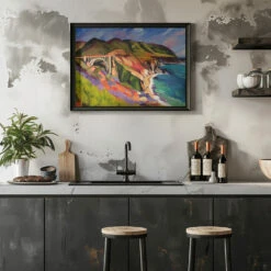 Route One - Stretched Canvas, Poster Or Fine Art Print(Route One Stretched Canvas Poster Or Fine Art Print) -Heart Wall Art Store pictufy rustic kitchen horizontal ratio 5x7 2786675