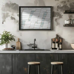 City Life Always Up Soft Grey Pattern - Stretched Canvas, Poster Or Fine Art Print(City Life Always Up Soft Grey Pattern Stretched Canvas Poster Or Fine Art Print) -Heart Wall Art Store pictufy rustic kitchen horizontal ratio 5x7 2881186