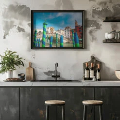 The City Of Love - Stretched Canvas, Poster Or Fine Art Print(The City Of Love Stretched Canvas Poster Or Fine Art Print) -Heart Wall Art Store pictufy rustic kitchen horizontal ratio 5x7 2895057