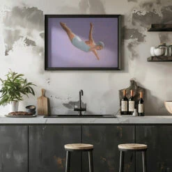 Lavender Diver - Stretched Canvas, Poster Or Fine Art Print(Lavender Diver Stretched Canvas Poster Or Fine Art Print) 23 Lavender Diver - Stretched Canvas, Poster Or Fine Art Print(Lavender Diver Stretched Canvas Poster Or Fine Art Print) -Heart Wall Art Store pictufy rustic kitchen horizontal ratio 5x7 2912034