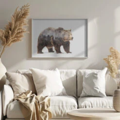 Bear - Stretched Canvas, Poster Or Fine Art Print(Bear Stretched Canvas Poster Or Fine Art Print 1) -Heart Wall Art Store pictufy scandinavian landscape mode ratio 3x2 1517150