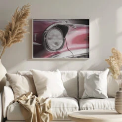 American Classic Car Bel Air 1957 Headlight - Stretched Canvas, Poster Or Fine Art Print(American Classic Car Bel Air 1957 Headlight Stretched Canvas Poster Or Fine Art Print) -Heart Wall Art Store pictufy scandinavian landscape mode ratio 3x2 2260952