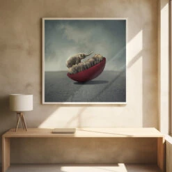 Life Is A Balance - Square Stretched Canvas, Poster Or Fine Art Print(Life Is A Balance Square Stretched Canvas Poster Or Fine Art Print) -Heart Wall Art Store pictufy square interiors bright desk ratio 1x1 1374502