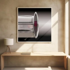 US Classic Car Sedan Deville 1967 - Square Stretched Canvas, Poster Or Fine Art Print(Us Classic Car Sedan Deville 1967 Square Stretched Canvas Poster Or Fine Art Print) -Heart Wall Art Store pictufy square interiors bright desk ratio 1x1 1733138