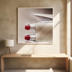 American Classic Car Custom Royal 1959 Tail Fin - Square Stretched Canvas, Poster Or Fine Art Print(American Classic Car Custom Royal 1959 Tail Fin Square Stretched Canvas Poster Or Fine Art Print) -Heart Wall Art Store pictufy square interiors bright desk ratio 1x1 2336080