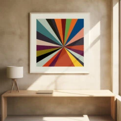 Faces Stripes Minimal - Square Stretched Canvas, Poster Or Fine Art Print(Faces Stripes Minimal Square Stretched Canvas Poster Or Fine Art Print) -Heart Wall Art Store pictufy square interiors bright desk ratio 1x1 2552886