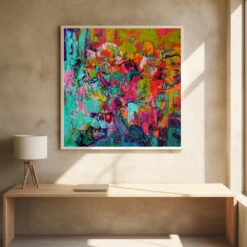 From My Garden Window - Square Stretched Canvas, Poster Or Fine Art Print(From My Garden Window Square Stretched Canvas Poster Or Fine Art Print) -Heart Wall Art Store pictufy square interiors bright desk ratio 1x1 2558401