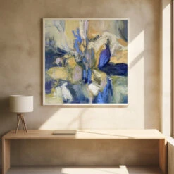 Irises - Square Stretched Canvas, Poster Or Fine Art Print(Irises Square Stretched Canvas Poster Or Fine Art Print) -Heart Wall Art Store pictufy square interiors bright desk ratio 1x1 2568086