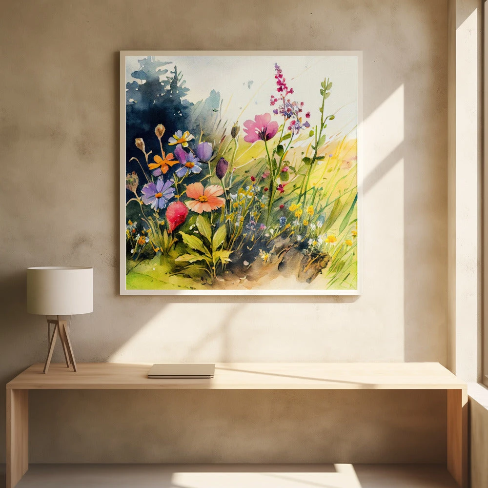 Idyllic Meadow (4) - Square Stretched Canvas, Poster Or Fine Art Print(Idyllic Meadow 4 Square Stretched Canvas Poster Or Fine Art Print) 12 Idyllic Meadow (4) - Square Stretched Canvas, Poster Or Fine Art Print(Idyllic Meadow 4 Square Stretched Canvas Poster Or Fine Art Print) - Image 12