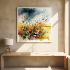 Meadow Nature Art (7) - Square Stretched Canvas, Poster Or Fine Art Print(Meadow Nature Art 7 Square Stretched Canvas Poster Or Fine Art Print) -Heart Wall Art Store pictufy square interiors bright desk ratio 1x1 2778940