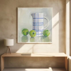 Lauren S Still Life - Square Stretched Canvas, Poster Or Fine Art Print(Lauren S Still Life Square Stretched Canvas Poster Or Fine Art Print) -Heart Wall Art Store pictufy square interiors bright desk ratio 1x1 2787366