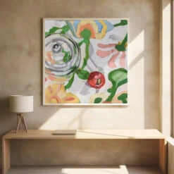 Quadrille Print - Square Stretched Canvas, Poster Or Fine Art Print(Quadrille Print Square Stretched Canvas Poster Or Fine Art Print) -Heart Wall Art Store pictufy square interiors bright desk ratio 1x1 2787392