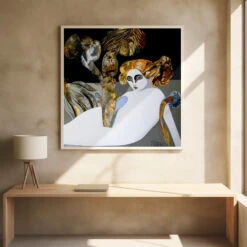 Flora - Square Stretched Canvas, Poster Or Fine Art Print(Flora Square Stretched Canvas Poster Or Fine Art Print) -Heart Wall Art Store pictufy square interiors bright desk ratio 1x1 2824530