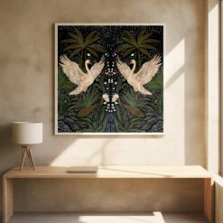 Swan Dance - Square Stretched Canvas, Poster Or Fine Art Print(Swan Dance Square Stretched Canvas Poster Or Fine Art Print) 24 Swan Dance - Square Stretched Canvas, Poster Or Fine Art Print(Swan Dance Square Stretched Canvas Poster Or Fine Art Print) -Heart Wall Art Store pictufy square interiors bright desk ratio 1x1 2847340