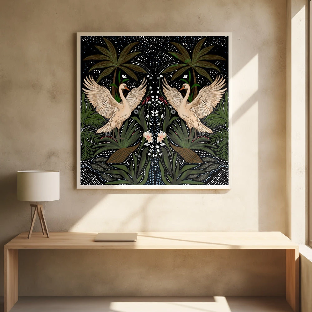 Swan Dance - Square Stretched Canvas, Poster Or Fine Art Print(Swan Dance Square Stretched Canvas Poster Or Fine Art Print) 12 Swan Dance - Square Stretched Canvas, Poster Or Fine Art Print(Swan Dance Square Stretched Canvas Poster Or Fine Art Print) - Image 12