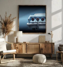 US Classic Car 1963 Impala - Square Stretched Canvas, Poster Or Fine Art Print(Us Classic Car 1963 Impala Square Stretched Canvas Poster Or Fine Art Print) -Heart Wall Art Store pictufy square livingroom ratio 1x1 1764781